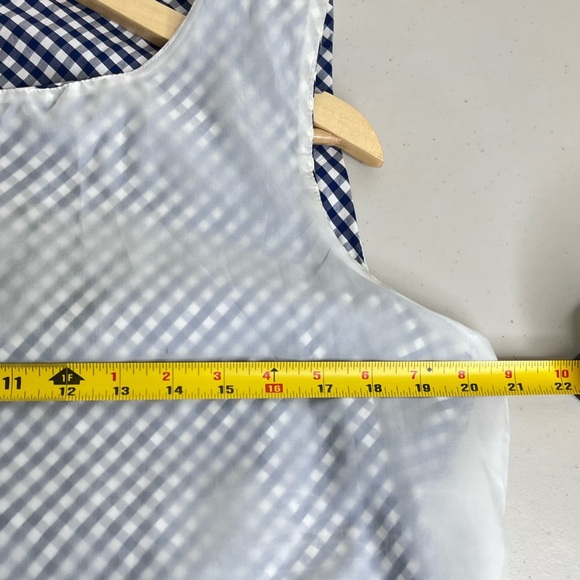 Anne Klein Gingham Plaid Sz 14 Sleeveless Nautical Sash-Tie Midi Dress - Picture 10 of 14